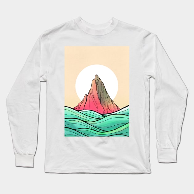 Land Ahoy Long Sleeve T-Shirt by Swadeillustrations